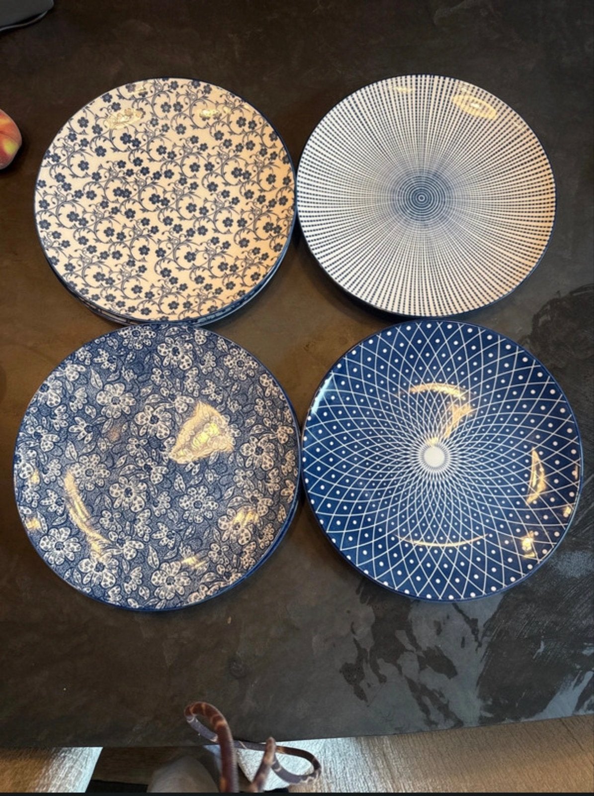 8x  Blueprint dinerborden van Xenos, Gebruikt, Overige merken, Ophalen of Verzenden, Bord(en)