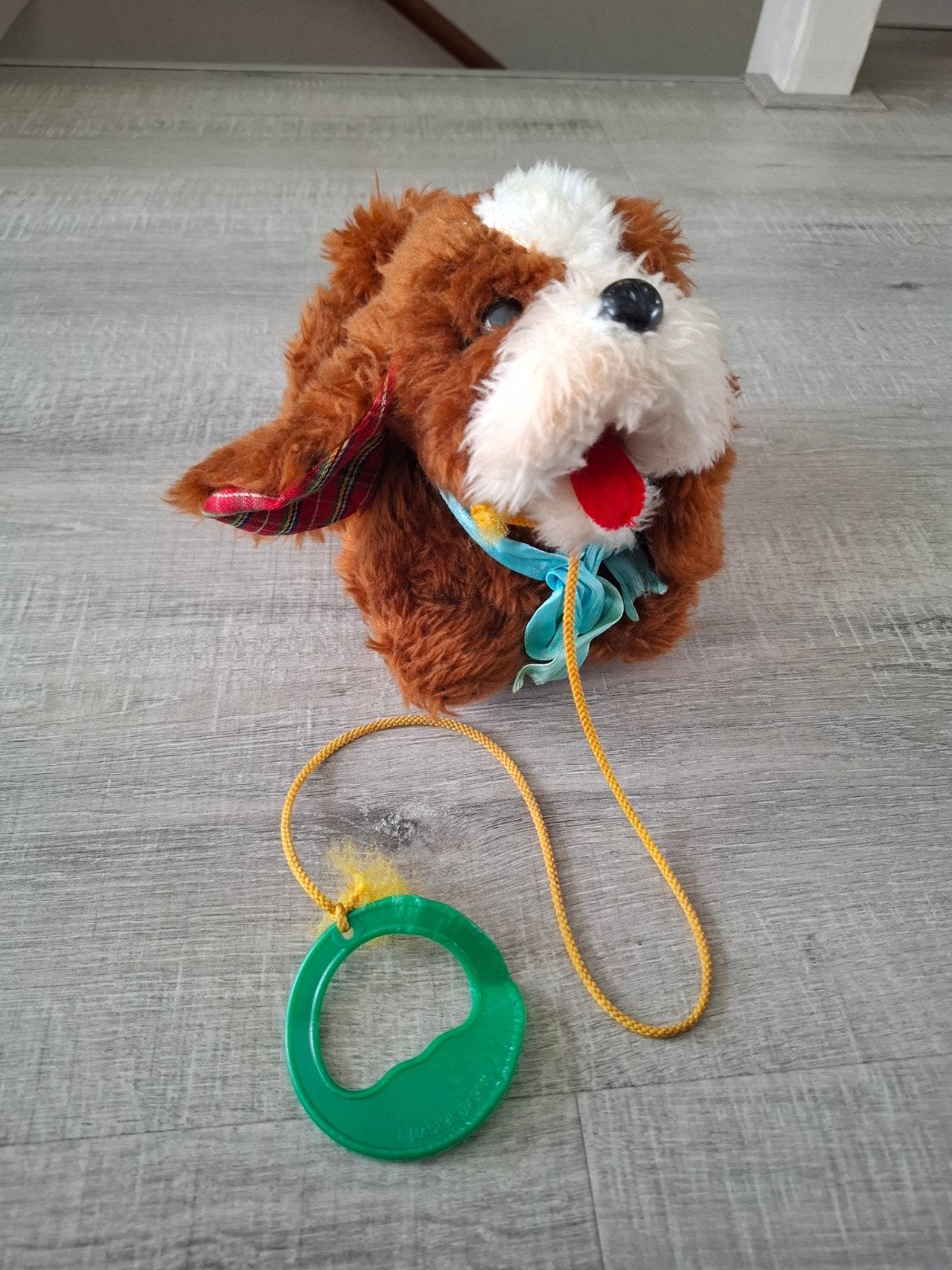 Schattige blaasbalg hond - geen batterijen nodig, Ophalen of Verzenden, Gebruikt, Bruin, Hond