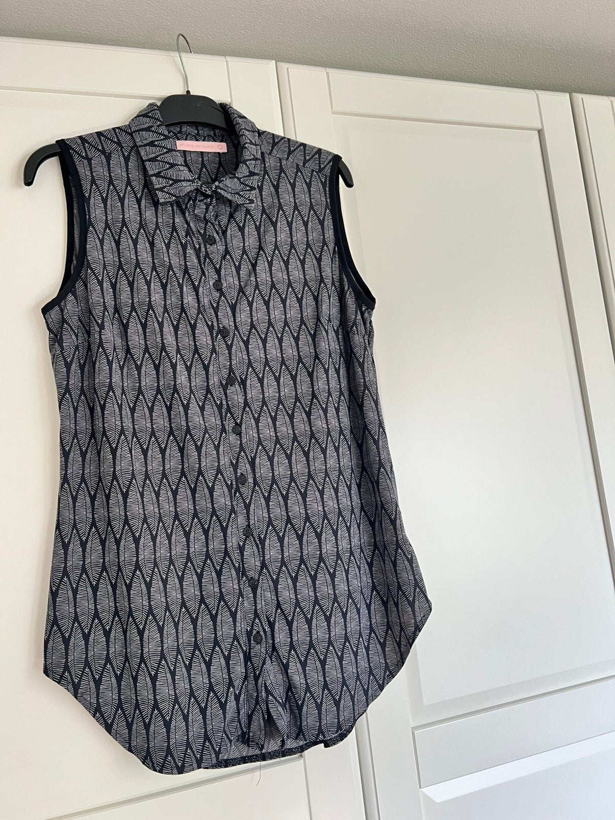 Studio anneloes poppy summer leaf blouse L zwart/grijs, Zwart, Maat 42/44 (L), Ophalen of Verzenden, Zo goed als nieuw