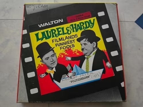 Stan Laurel & Oliver Hardy, midnicht patrol on super 8., Ophalen of Verzenden, 8mm film