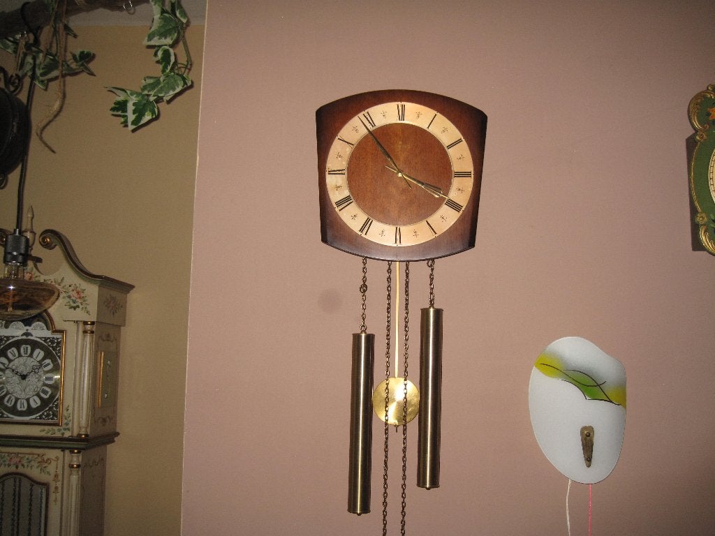 Vintage / Junghans wandklok 60er jaren / Loopt perfect, Ophalen of Verzenden, Gebruikt, Wandklok