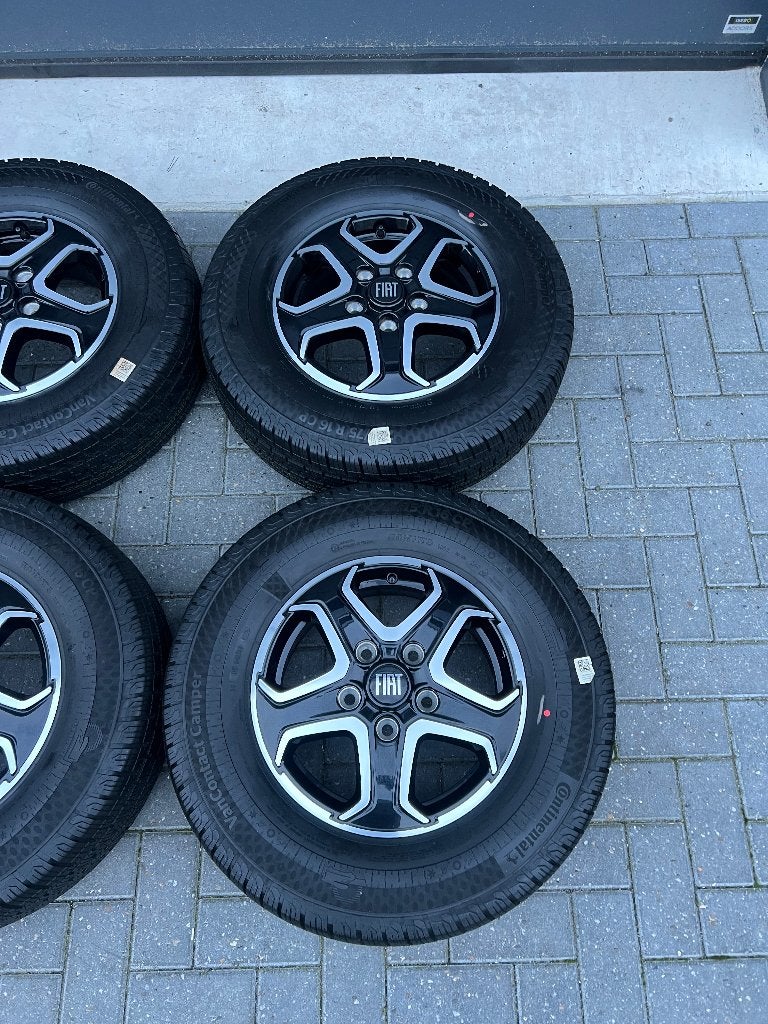 4x Fiat Ducato 5x130 Continental VanContact Camper Nieuw, Bestelwagen, 16 inch, Banden en Velgen, Nieuw