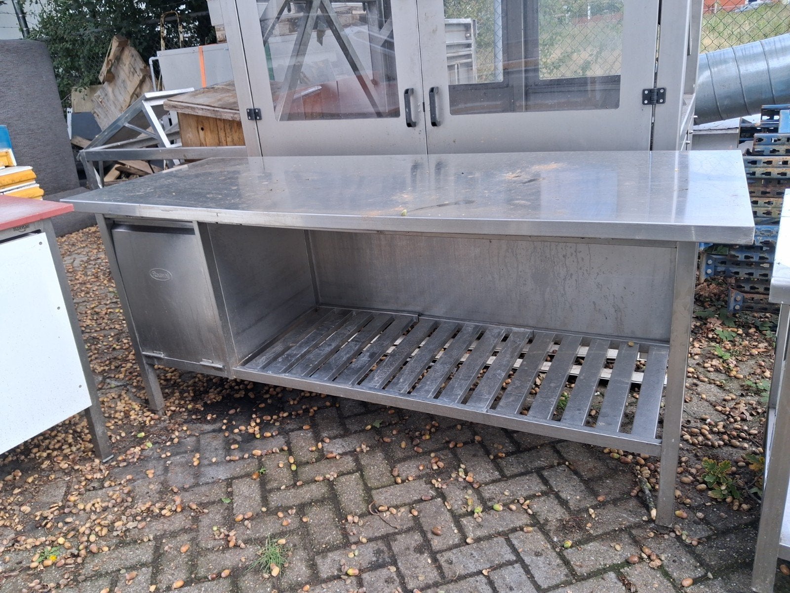 rvs werktafel, Huis en Inrichting, Ophalen, 200 cm of meer, Minder dan 100 cm