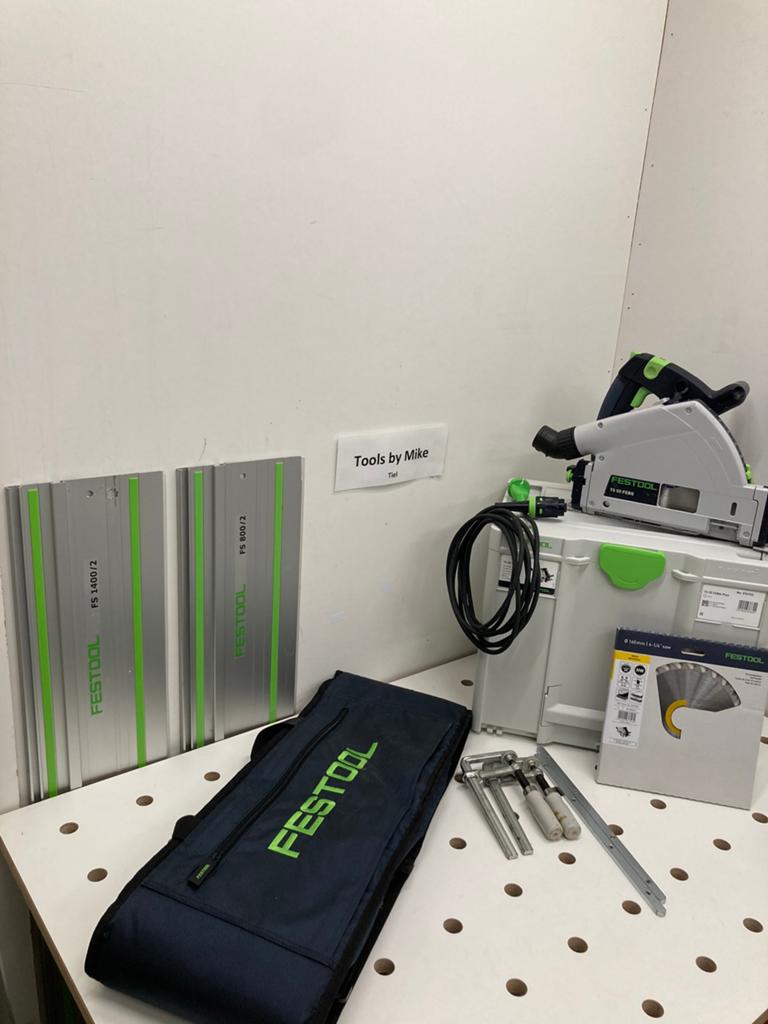 Festool ts55febq invalzaag set, Doe-het-zelf en Verbouw, Gereedschap | Zaagmachines, Gebruikt, Invalzaag, 1200 watt of meer, 30 tot 70 mm
