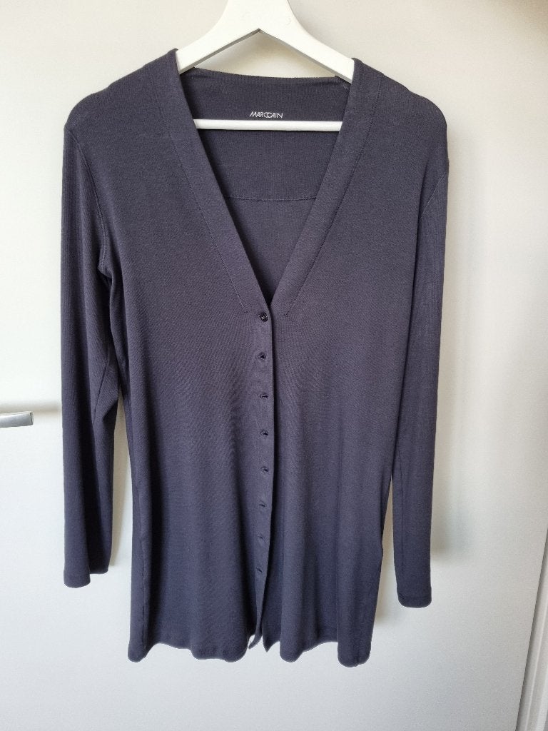 Mooi blauw vest Marccain. Maat 4 / 40, Maat 38/40 (M), Blauw, Ophalen of Verzenden, Gedragen
