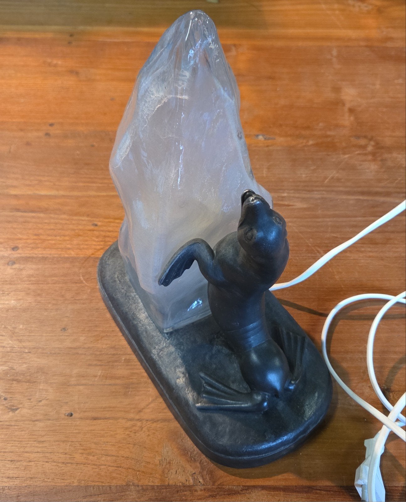 Art Deco Seal & Iceberg Lamp zeehond ijsberg lamp, Antiek en Kunst, Ophalen of Verzenden