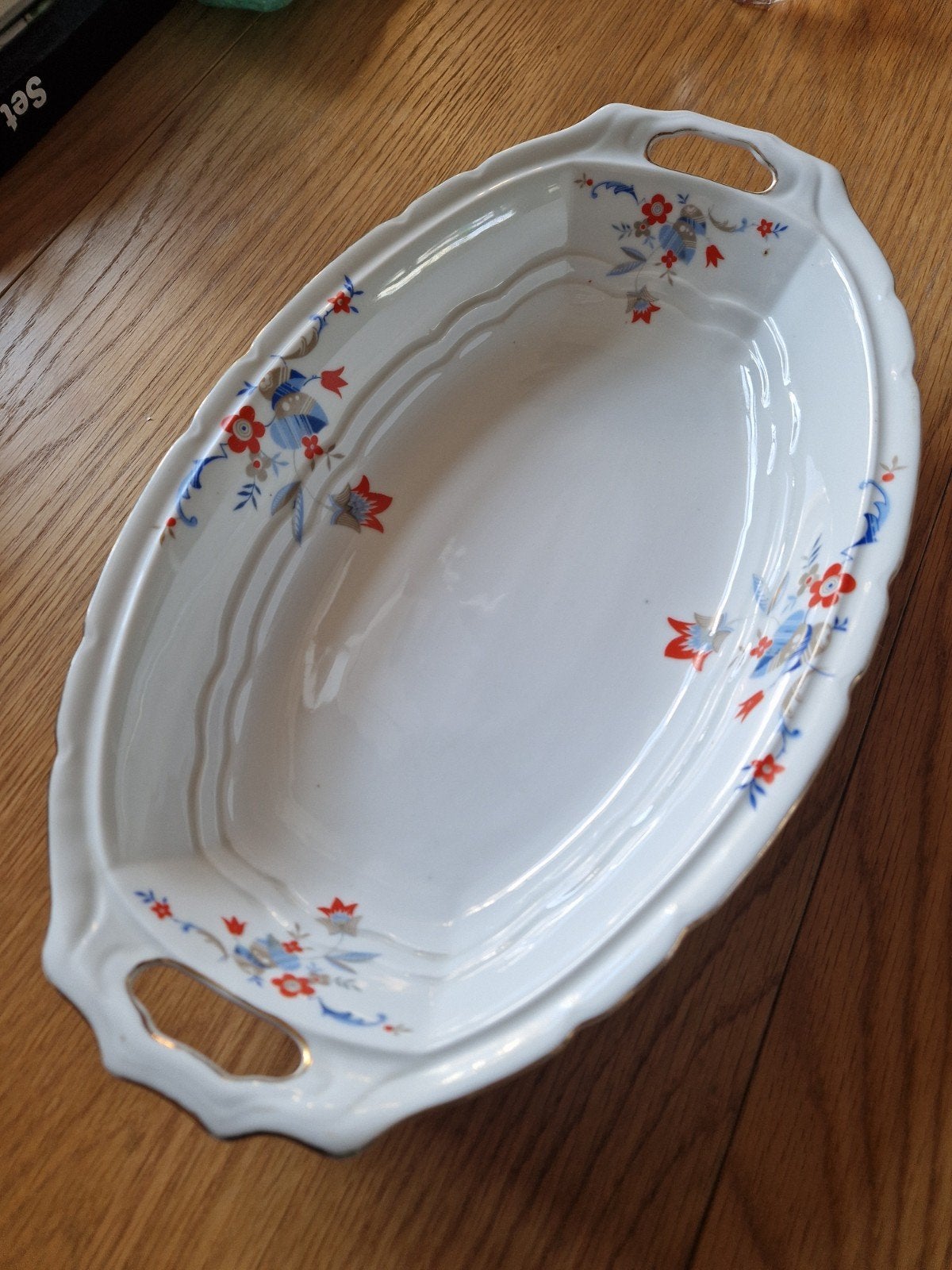 Grote ArtDeco Serveerschaal Victoria Czechoslovakia Deco 278, Ophalen of Verzenden
