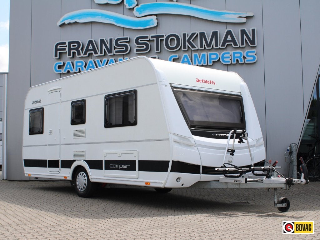 Dethleffs Camper 470ER Enkele bedden Mover Voortent Fietsrek, Caravans en Kamperen, Caravans, Rondzit, Bedrijf, Dethleffs, Overige typen