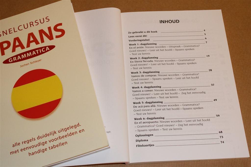 Snelcursus Spaans — In 6 Weken Spaans Leren [2 Delen], Ophalen of Verzenden, Zo goed als nieuw