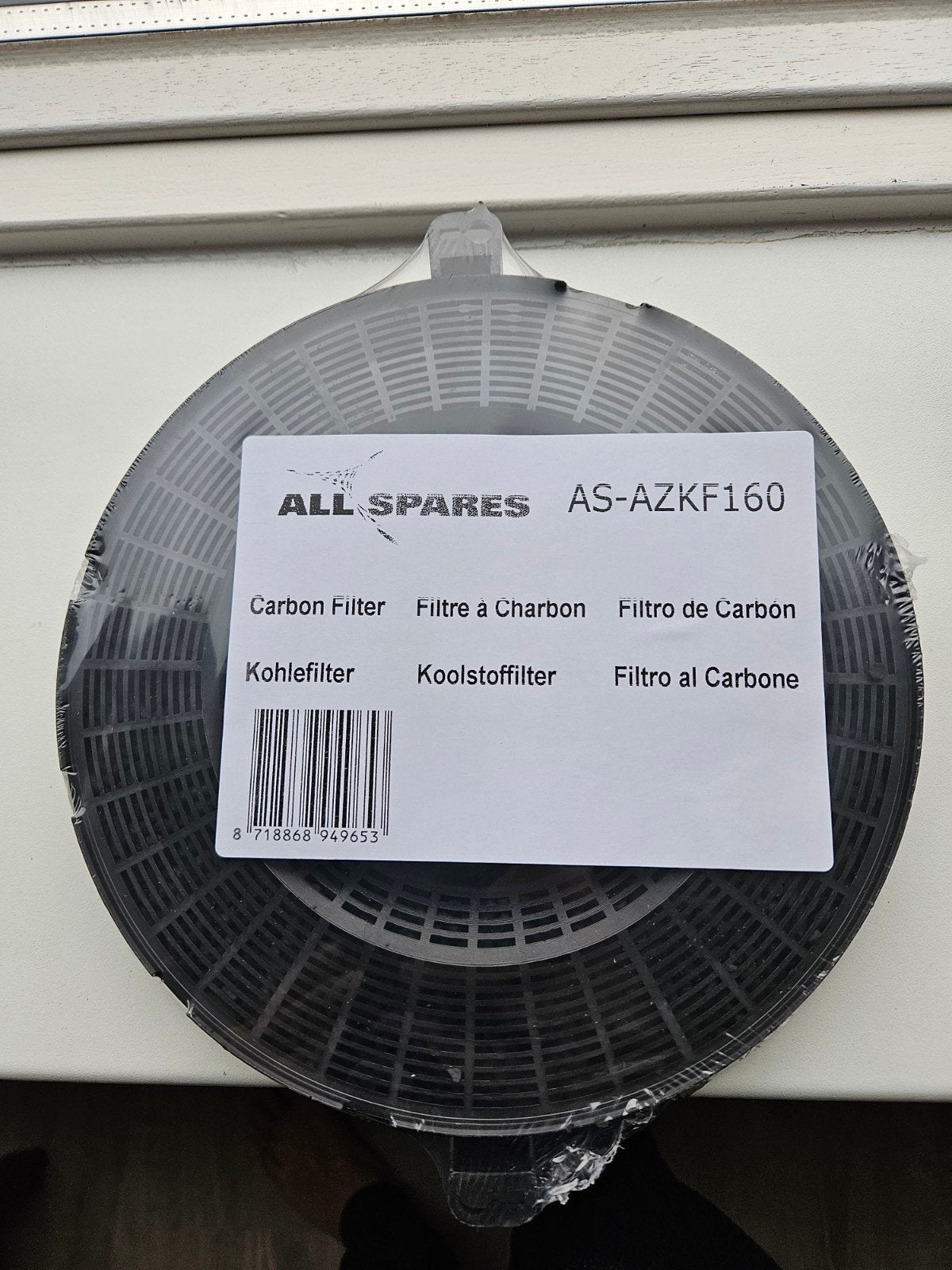 ALL SPARES AS-AZKF160 Koolstoffilter voor afzuigkap, Ophalen, Nieuw, Recirculatie