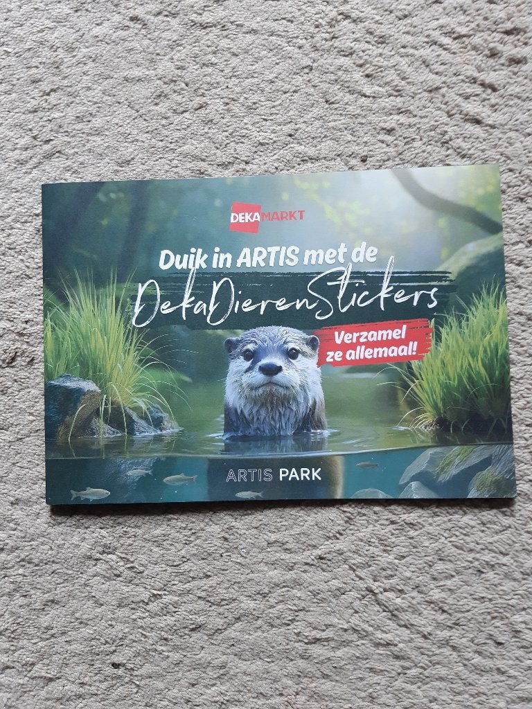 Artisboek met 80 dieren- plaatjes van de Dekamarkt-aktie, Verzamelen, Supermarktacties, Dekamarkt, Ophalen of Verzenden