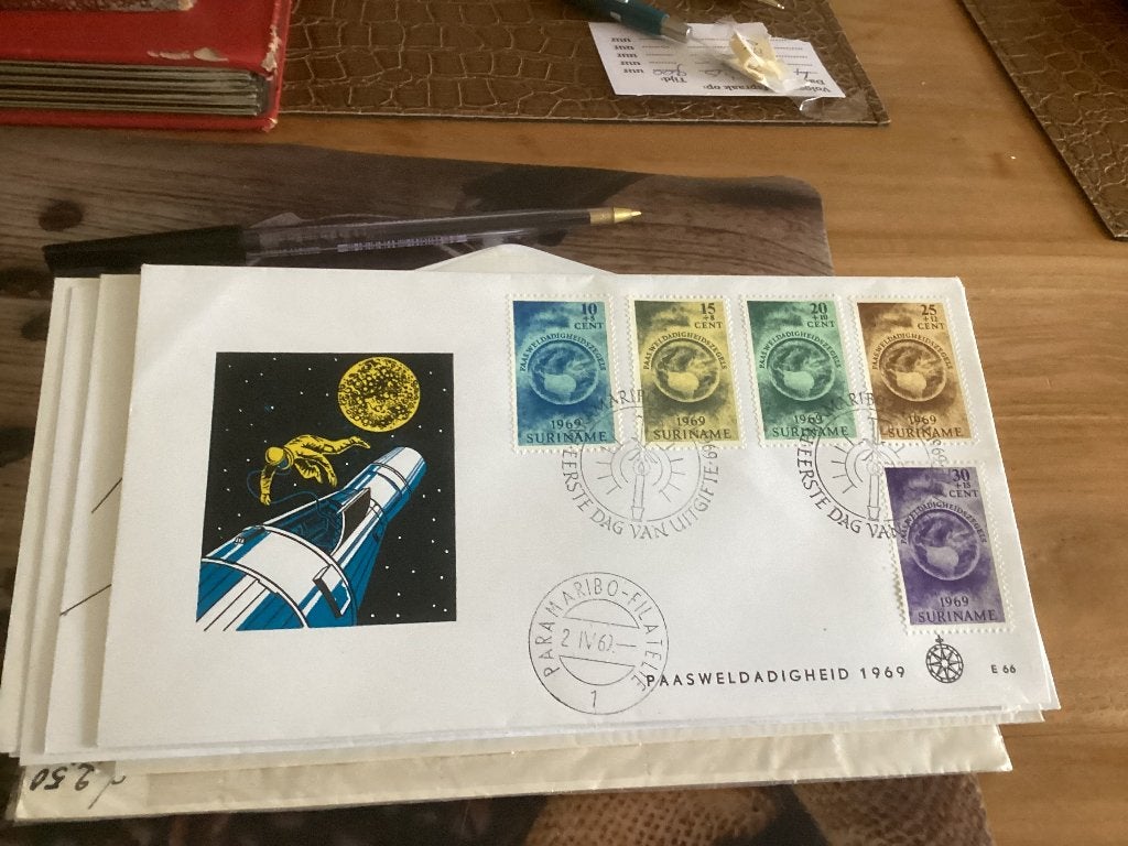 No2601 Suriname E66 Karrewiel  Nederland jaargangen fdc , Ophalen, Onbeschreven, Rest van de wereld