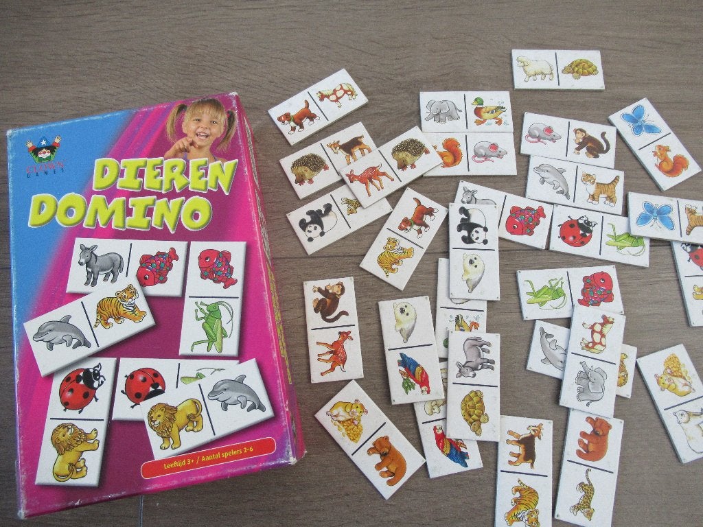 Dieren Domino/ Clown Games reiseditie, Ophalen of Verzenden, Gebruikt, Puzzelen