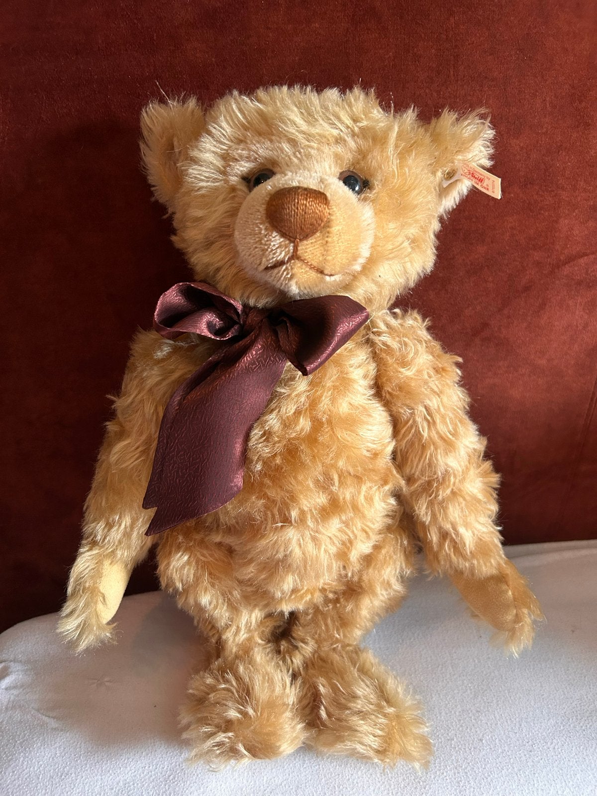 Steiff Teddybeer Blond 43 met doos en certificaat, Ophalen, Zo goed als nieuw, Stoffen beer, Steiff