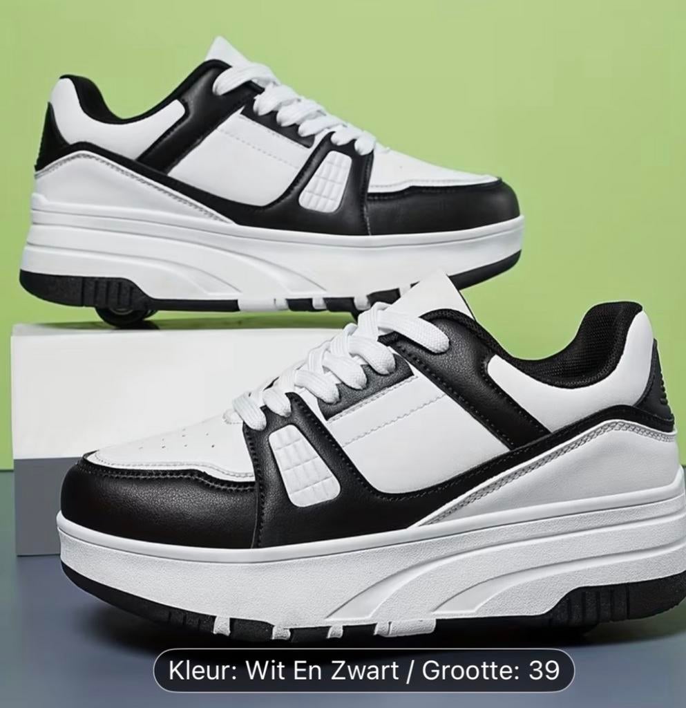 Nieuwe Rolschoenen Zwart/Wit - Maat 39, Sport en Fitness, Skeelers, Ophalen of Verzenden, Nieuw, Overige typen