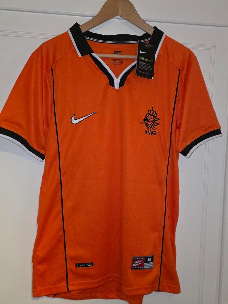 Nederlands Elftal Voetbalshirt Bergkamp  52/54 retro, Maat XL, Verzenden, Nieuw, Shirt