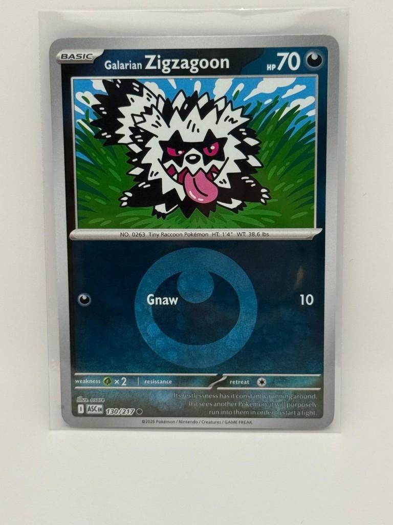Galarian Zigzagoon [Energy] #130 Pokemon Ascended Heroes, Verzenden, Nieuw, Losse kaart