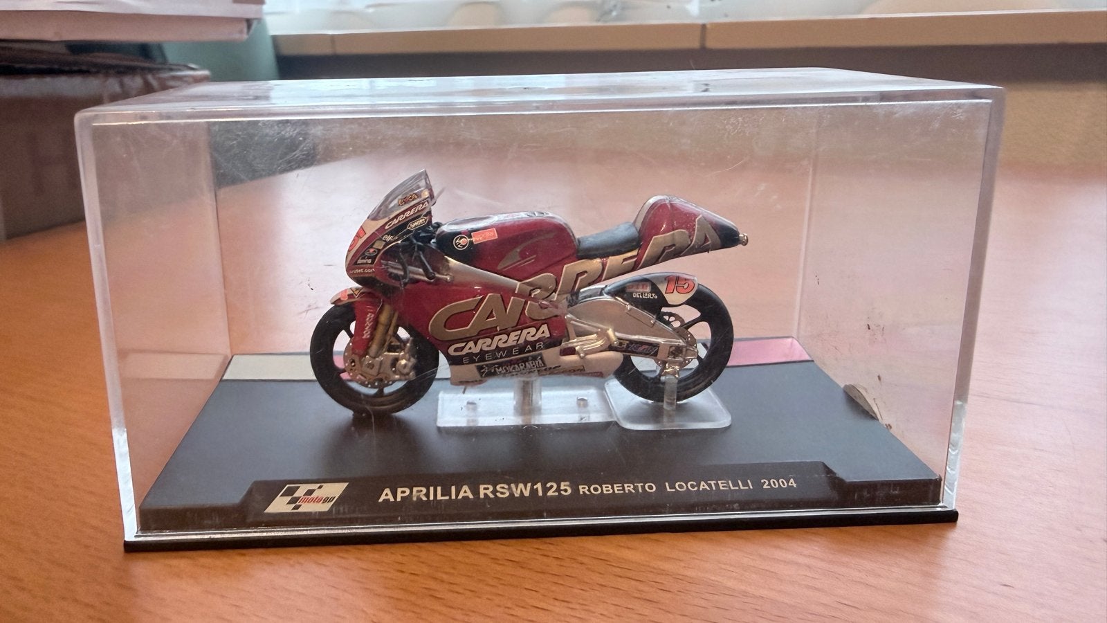 Aprilia RSW125 Roberto Locatelli 2004 Modelmotor Schaal 1:24, Overige merken, Ophalen of Verzenden, Zo goed als nieuw, Groter dan 1:32