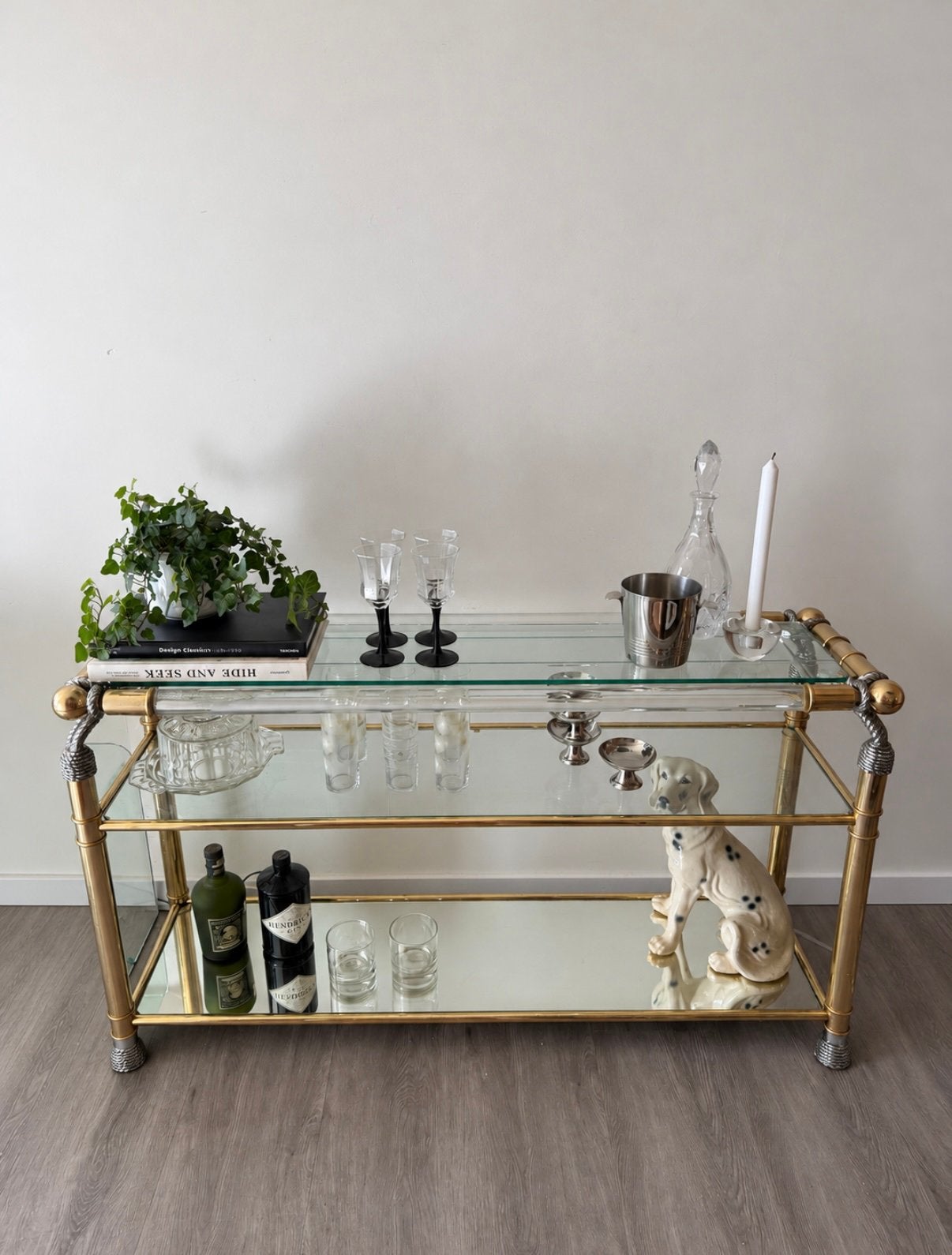Hollywood Regency sidetable / bar table, Ophalen of Verzenden