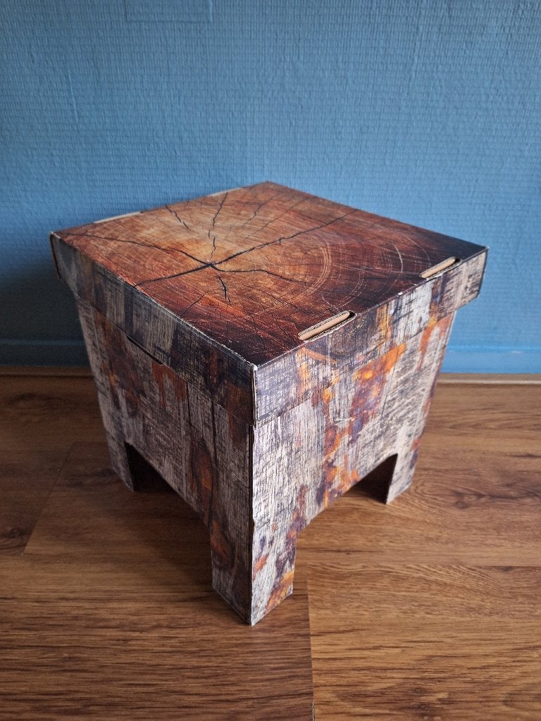 Kartonnen kruk, Ophalen of Verzenden, Zo goed als nieuw, Bruin, Papier/karton