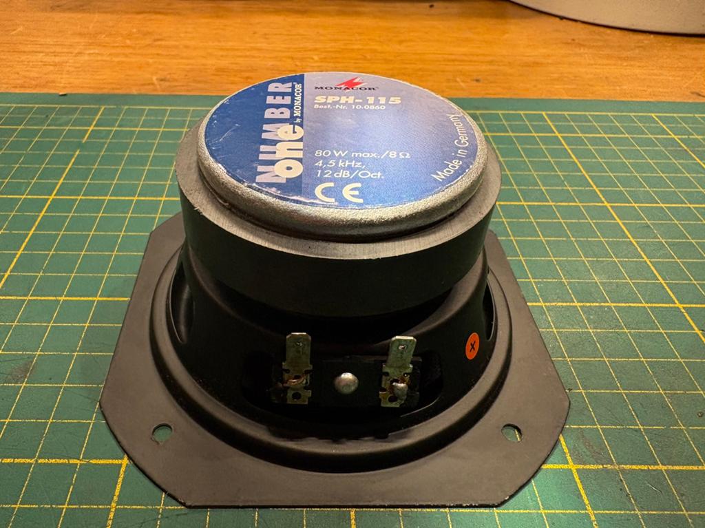 Monacor mid-woofer SPH-115, 80W 8 Ohm, Ophalen of Verzenden, Zo goed als nieuw, Overige merken