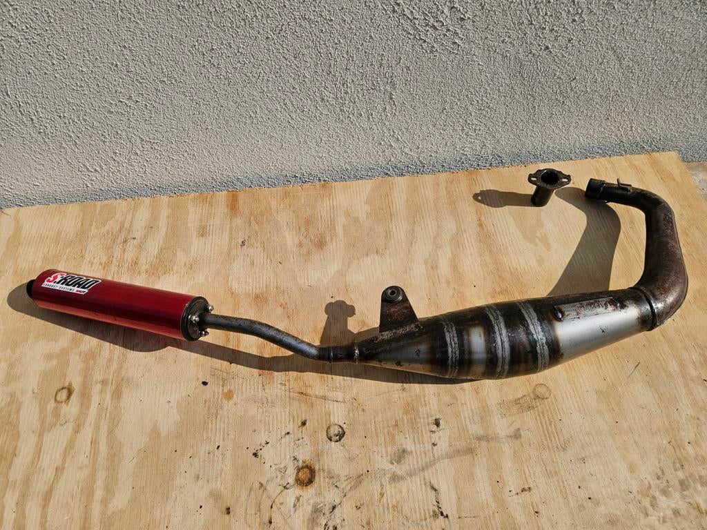 Uitlaat MVT S-Road EC01 50cc Derbi schakel onderlangs, S road, Derbi, Uitlaat, MVT