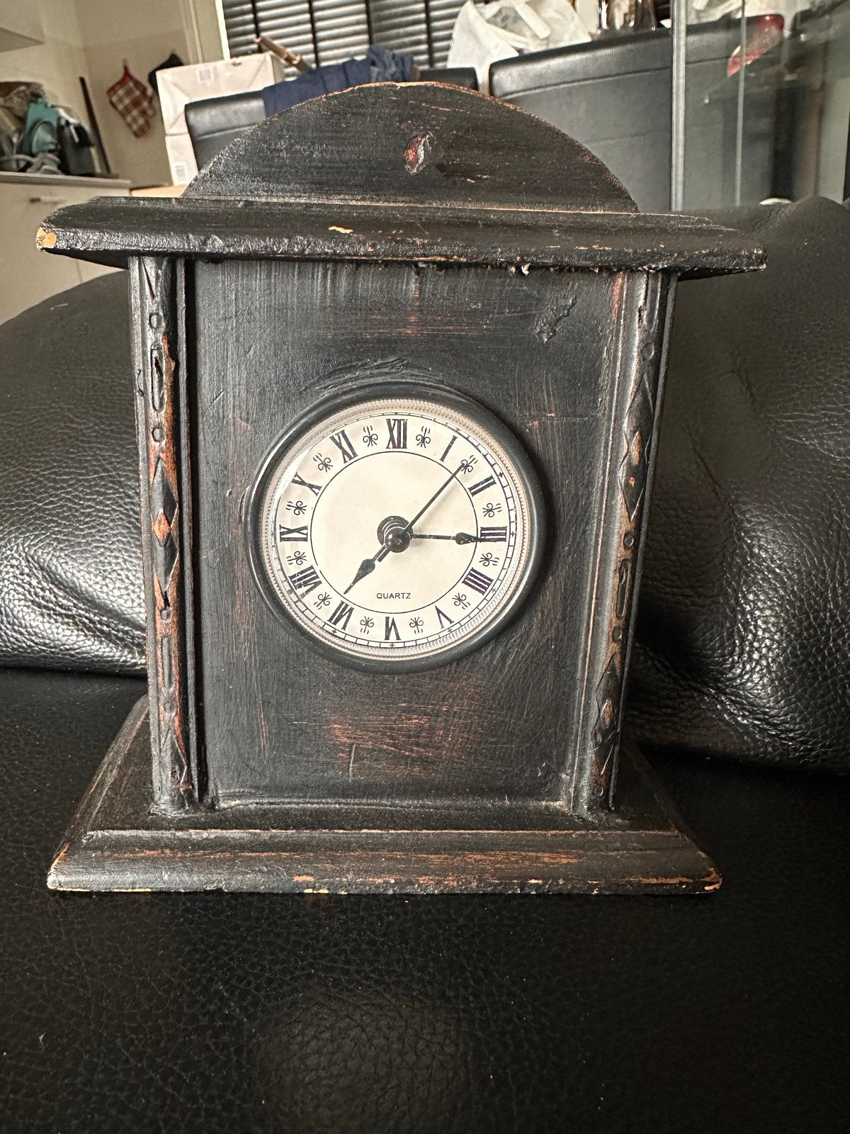 Vintage style -geïnspireerde houten schoorsteenmantel klok, Ophalen of Verzenden