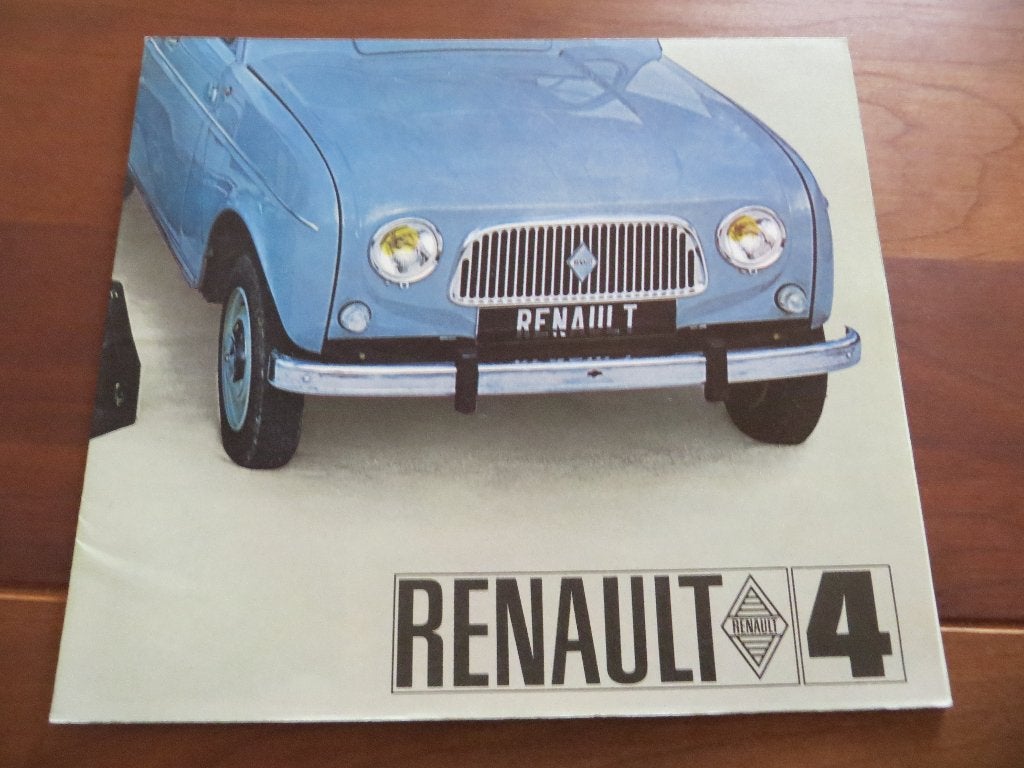 Folder Renault 4 Luxe, R 4 Export, R 4 Parisienne 1966, Renault, Ophalen of Verzenden, Zo goed als nieuw, Renault