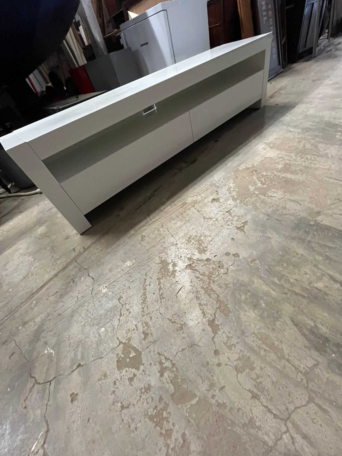 Tv Meubel, Ophalen, 150 tot 200 cm, Zo goed als nieuw, Minder dan 100 cm