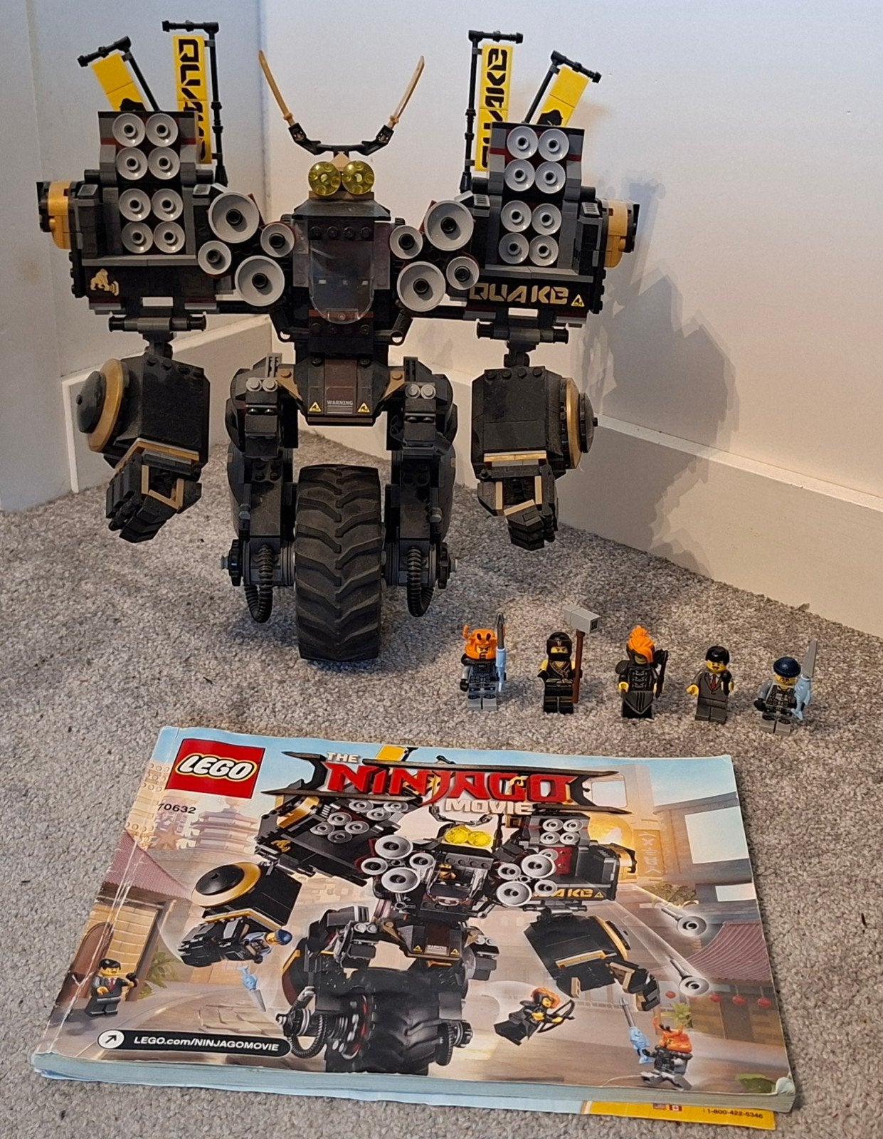 LEGO Ninjago Movie 70632 Quake Mech met minifiguren, Lego, Ophalen of Verzenden, Zo goed als nieuw, Inclusief instructies