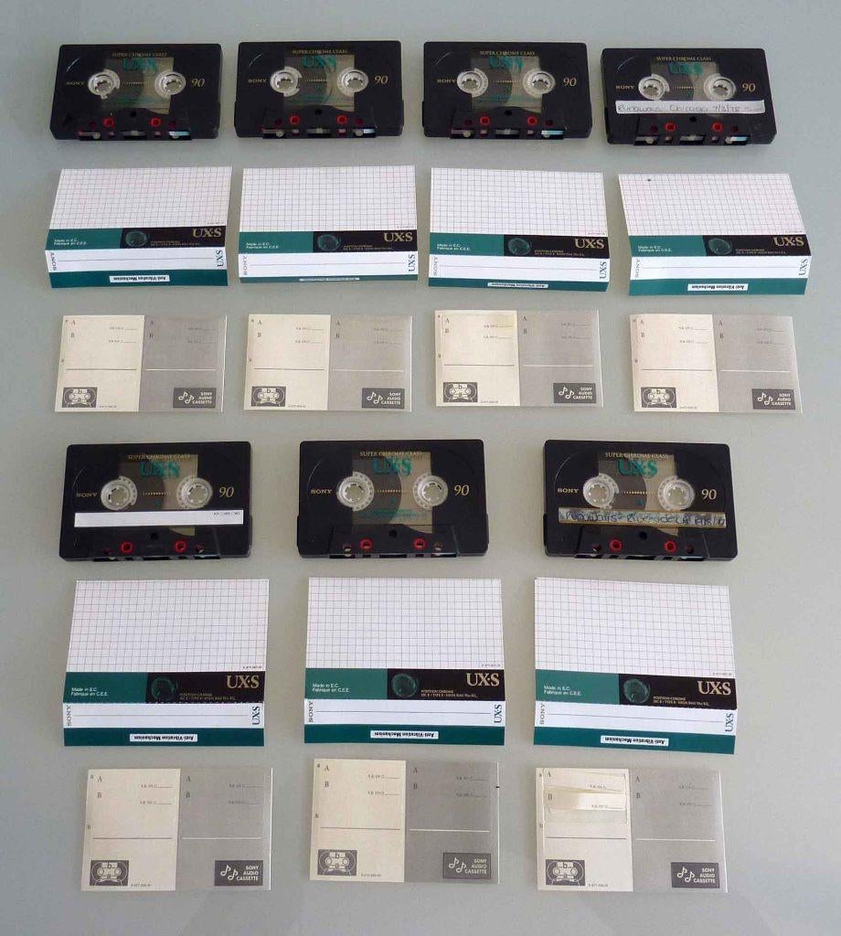 7 Sony UX-S 90 Super Chrome Class Position cassettebandjes, Verzenden, Gebruikt, Overige genres, 2 t/m 25 bandjes
