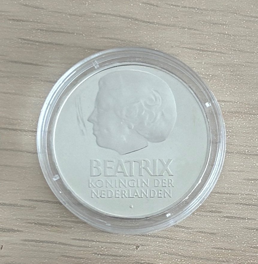 Zilveren 50 gulden Nederland - Amerika, Verzenden, Koningin Beatrix, Zilver, Losse munt