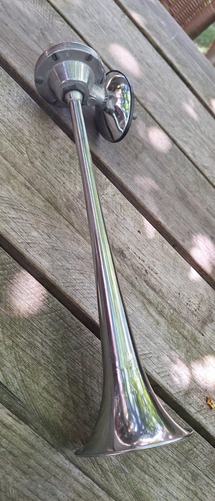 Vintage RVS scheepshoorn, 35 cm, merk Rekord., Ophalen of Verzenden, Overige typen
