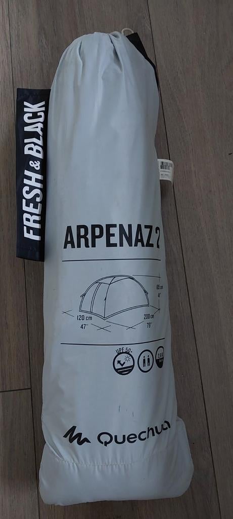 Quechua Arpenaz 2 Fresh & Black tent - 2 persoons, Caravans en Kamperen, Ophalen of Verzenden, Gebruikt, Tot en met 2