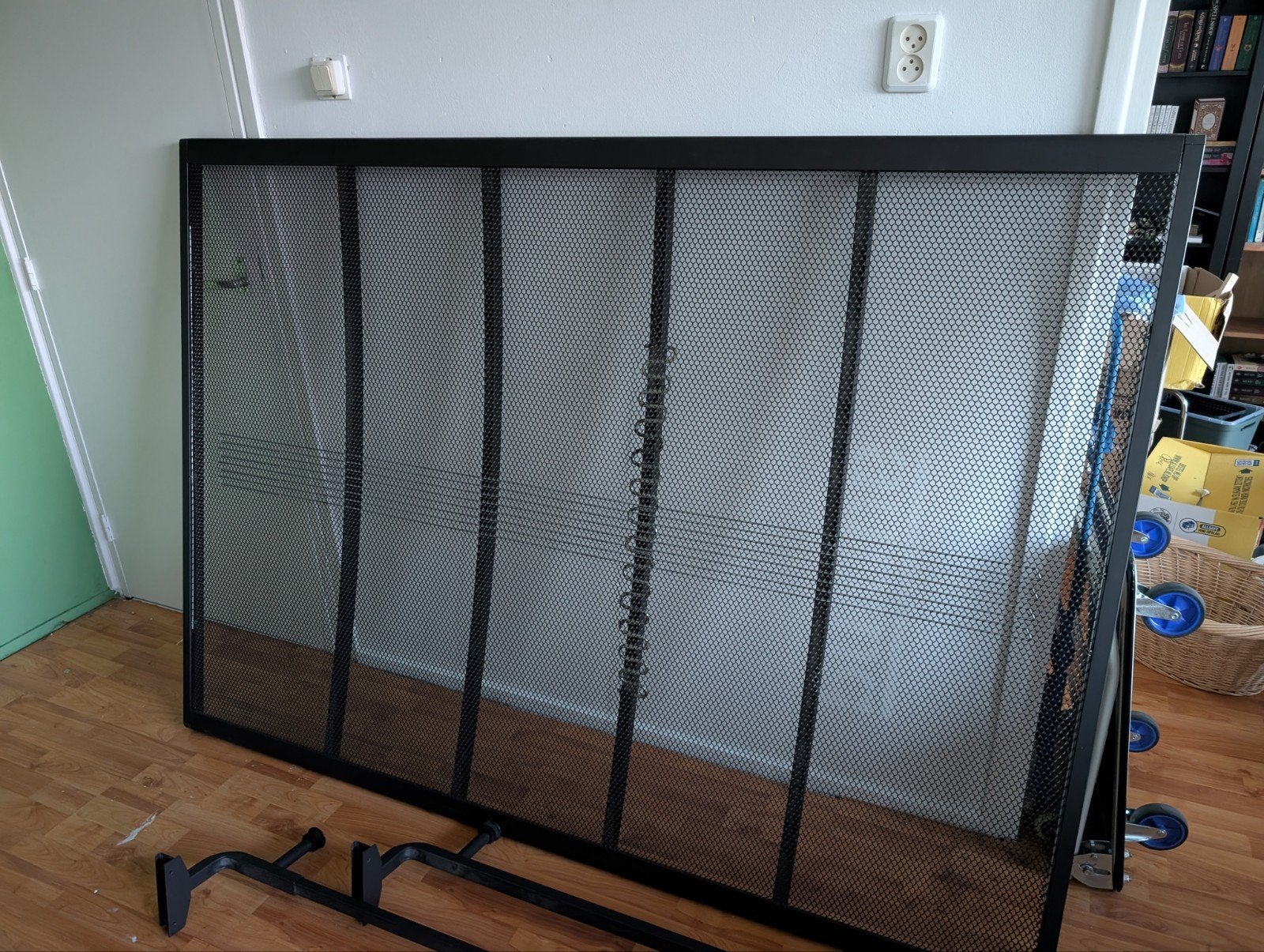 Auping bedframe 140x200cm met poten en schroeven, Ophalen, Gebruikt, Zwart, Tweepersoons