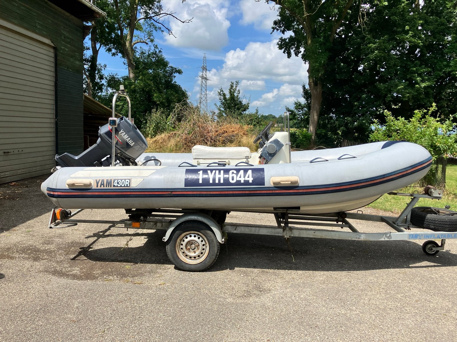 Rib YAM 430R met Yamaha 30PK - Compleet en Vaarklaar, Watersport en Boten, Yam, Ophalen, Polyester/glasvezel, Gebruikt