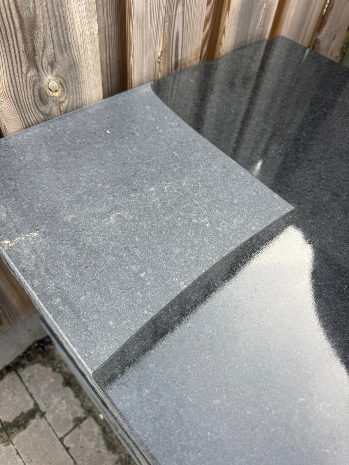 6m2 natuursteen tegels 60x60x3, Ophalen, 60 cm of meer, Hardsteen, Nieuw
