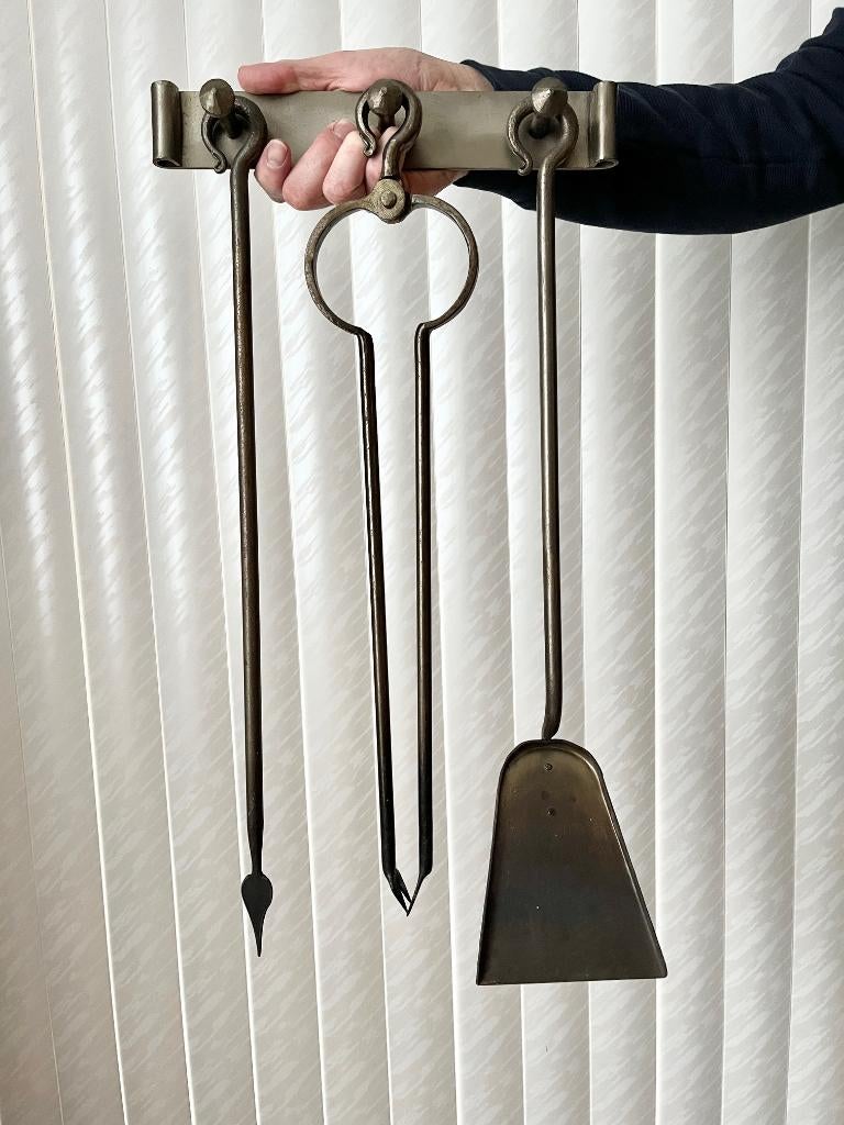 Hangend haardstel, smeedijzer, 60 cm. Bellfires, Jaren ‘70, Huis en Inrichting, Haarden, Ophalen of Verzenden, Vrijstaande haard