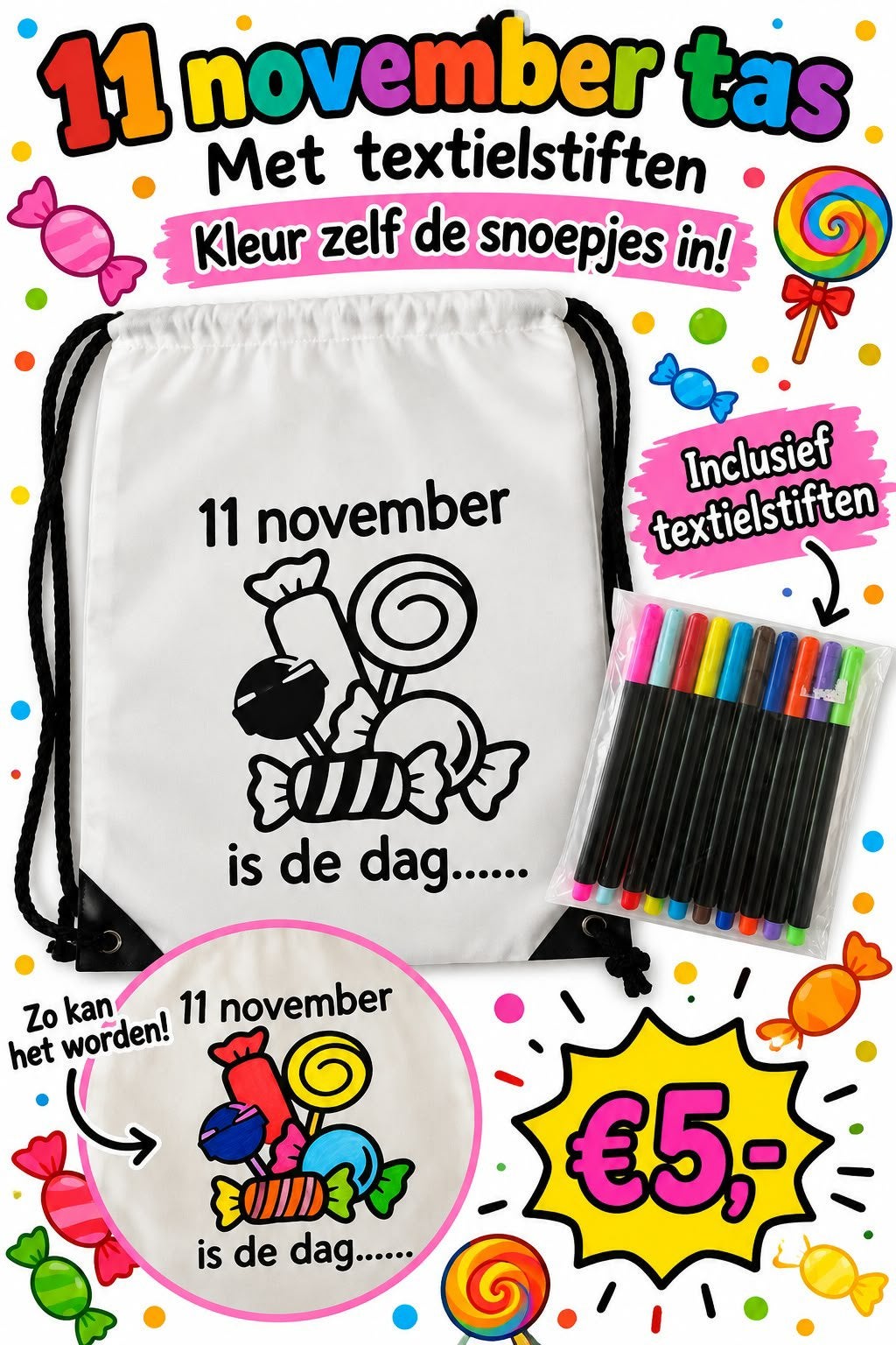Sint maarten rugtasje, Ophalen of Verzenden, Nieuw, Overige merken