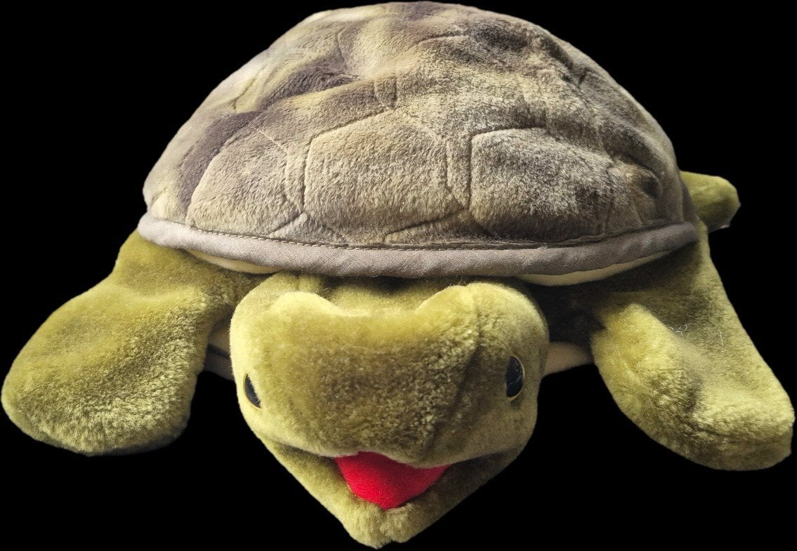 Grote Schildpad Handpop - Folkmanis Puppets, Overige merken, Overige typen, Ophalen of Verzenden, Middelgroot (20 tot 80 cm)