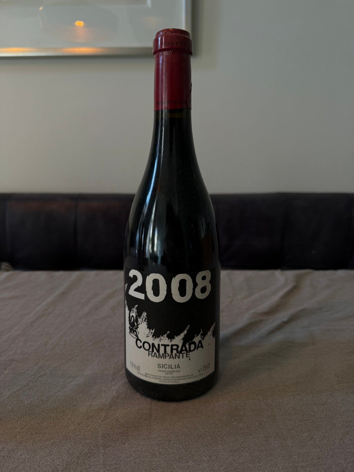 2008 Passopisciaro Contrada R Rampante Terre Siciliane, Verzamelen, Ophalen of Verzenden, Zo goed als nieuw, Frankrijk, Rode wijn