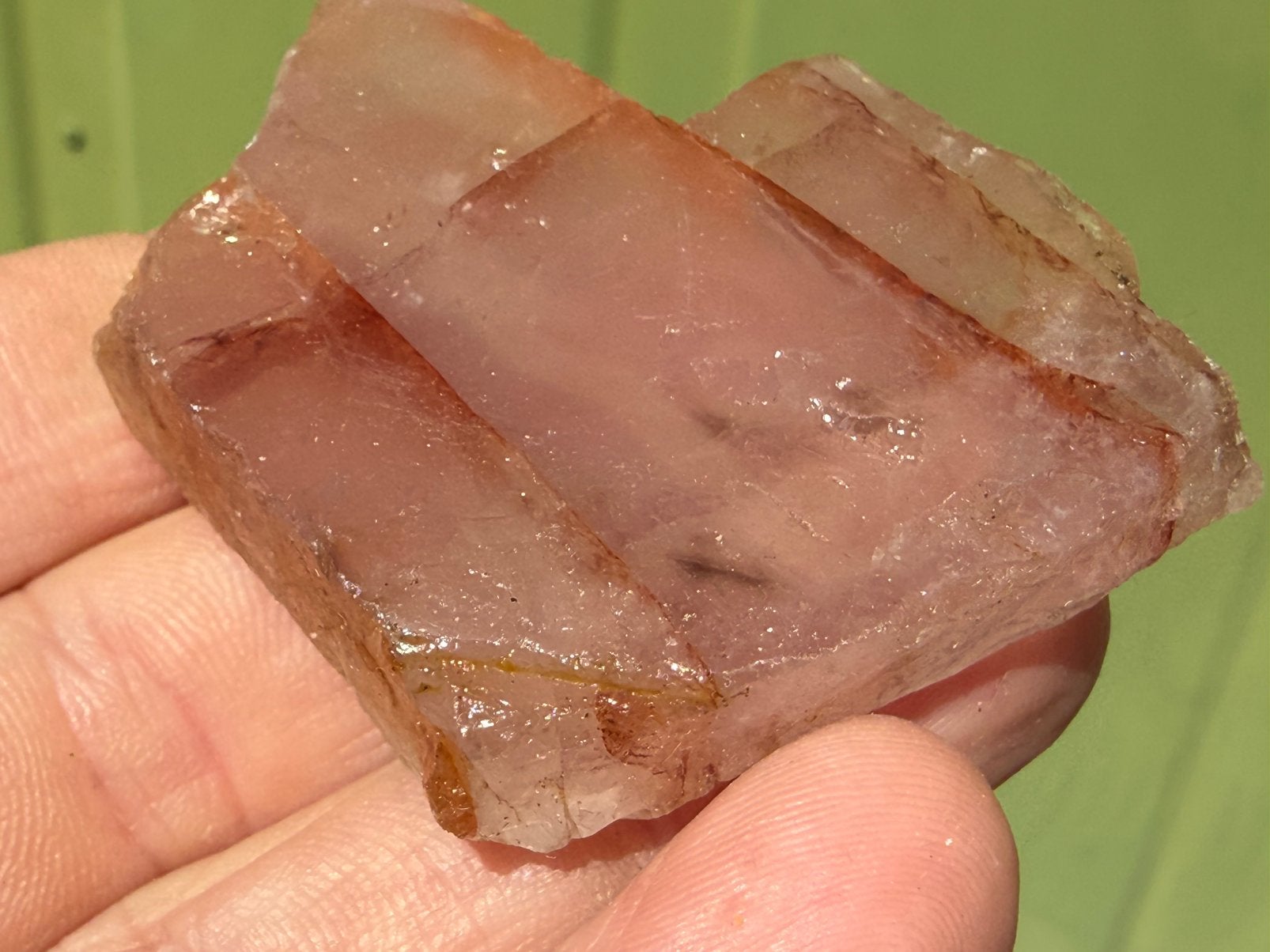 Red Healer Lemurian - Hematoide kwarts mineralen edelstenen, Ophalen of Verzenden, Mineraal