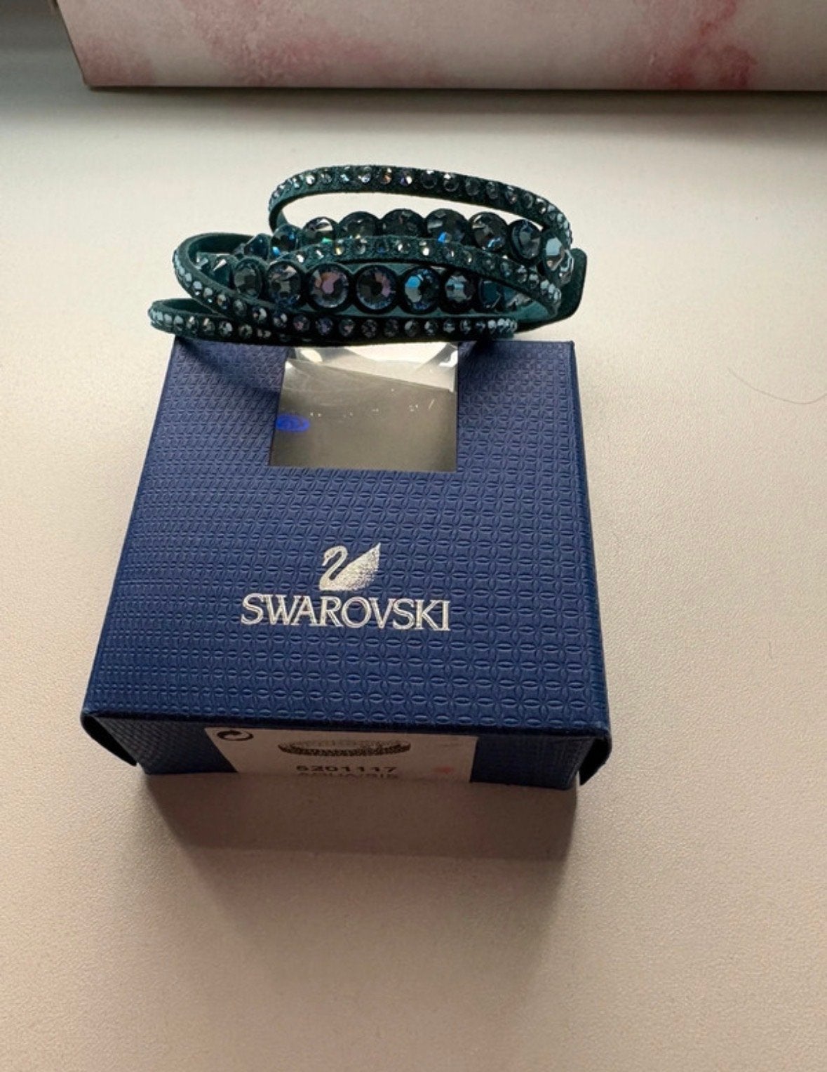 Swarovski armband, Ophalen of Verzenden, Zo goed als nieuw, Blauw, Zilver