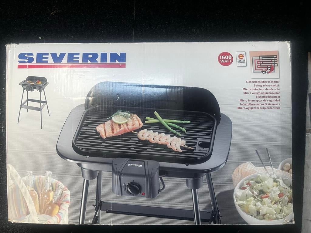 Severin Elektrische Barbecue 1600W met Veiligheidsschakelaar, Tuin en Terras, Houtskoolbarbecues, Ophalen of Verzenden, Nieuw