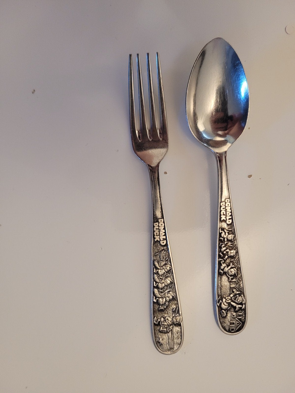 Vintage Donald Duck Bestekset - Vork en Lepel, Ophalen of Verzenden