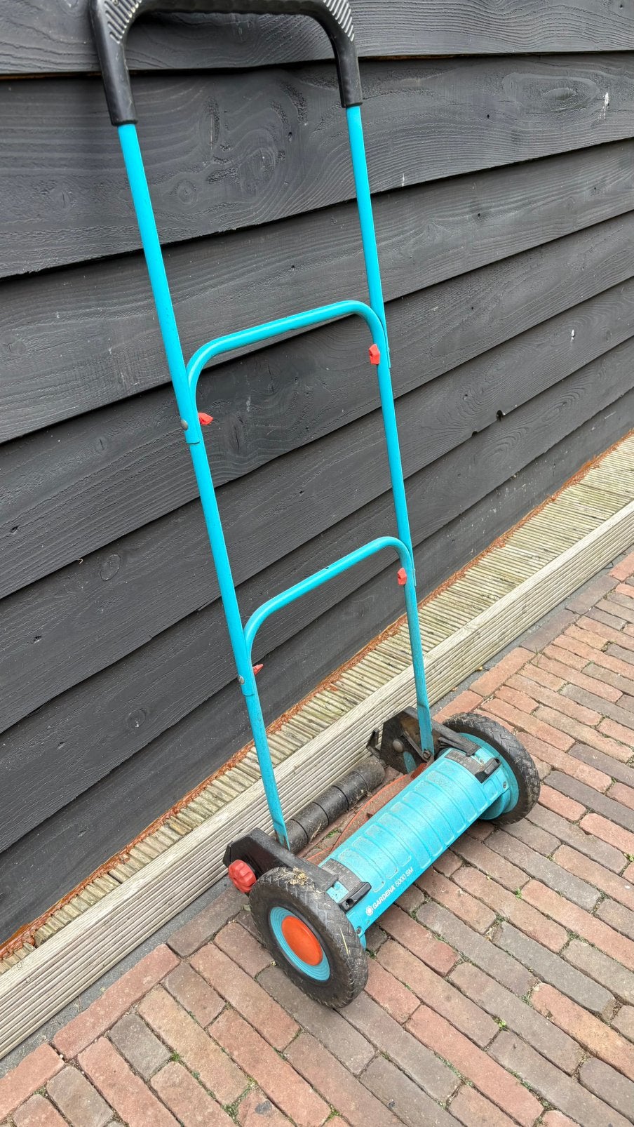 Handgrasmaaier gardena 5000 sm hoogte verstelbaar, Tuin en Terras, Grasmaaiers, Ophalen, Gebruikt, Handgrasmaaier, 30 t/m 39 cm