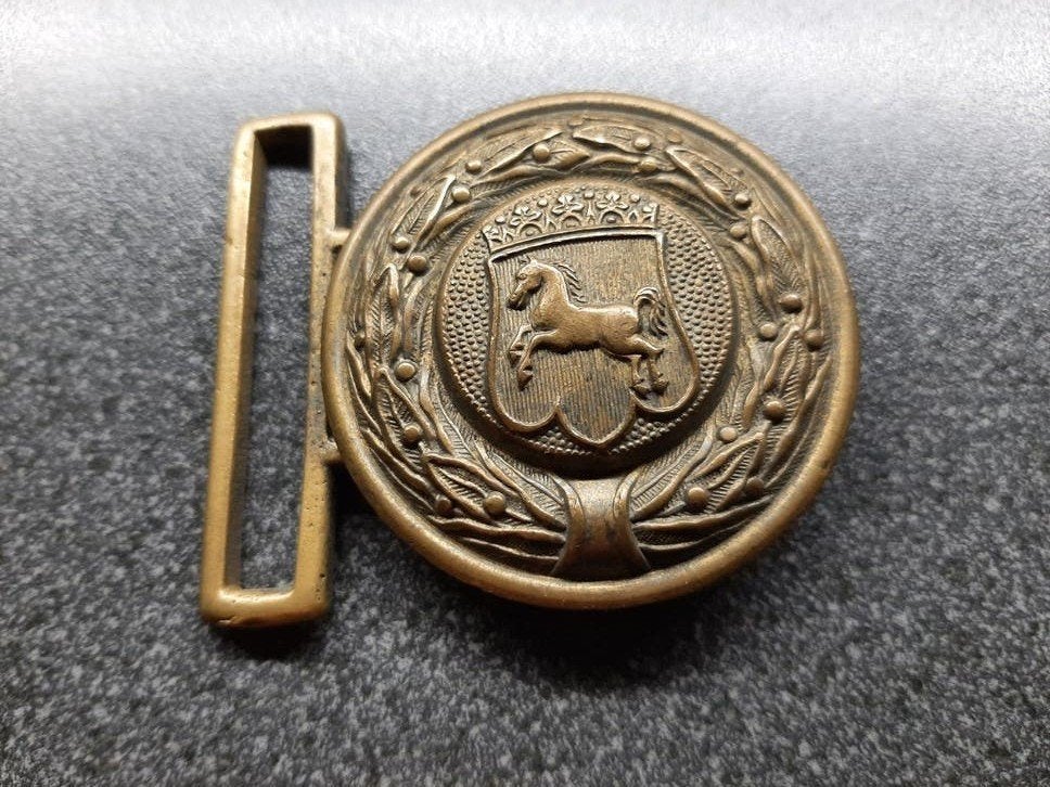 Duitsland  - Hannover  - brandweer  - Officiers koppelgesp., Ophalen of Verzenden, Duitsland, Embleem of Badge