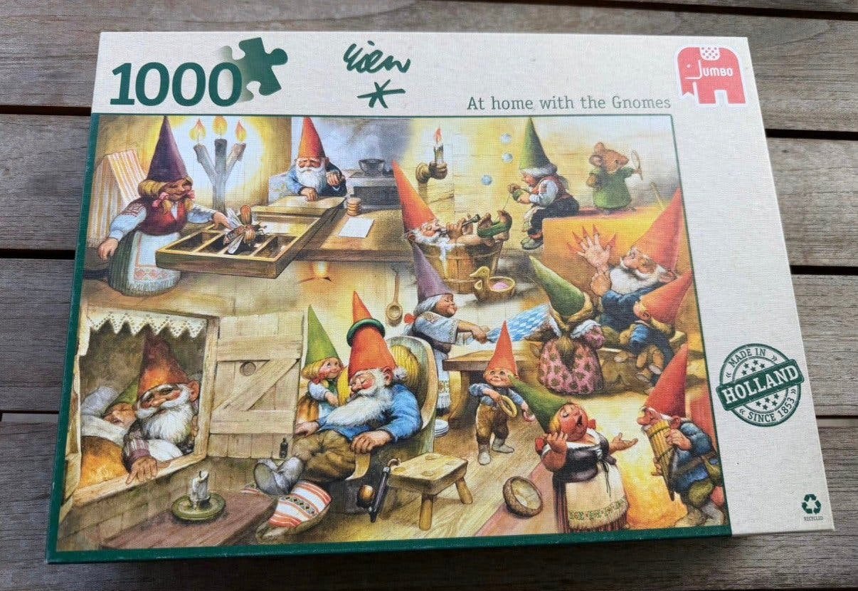 Rien Poortvliet At Home with the Gnomes, Hobby en Vrije tijd, Ophalen of Verzenden, Minder dan 500 stukjes, Zo goed als nieuw