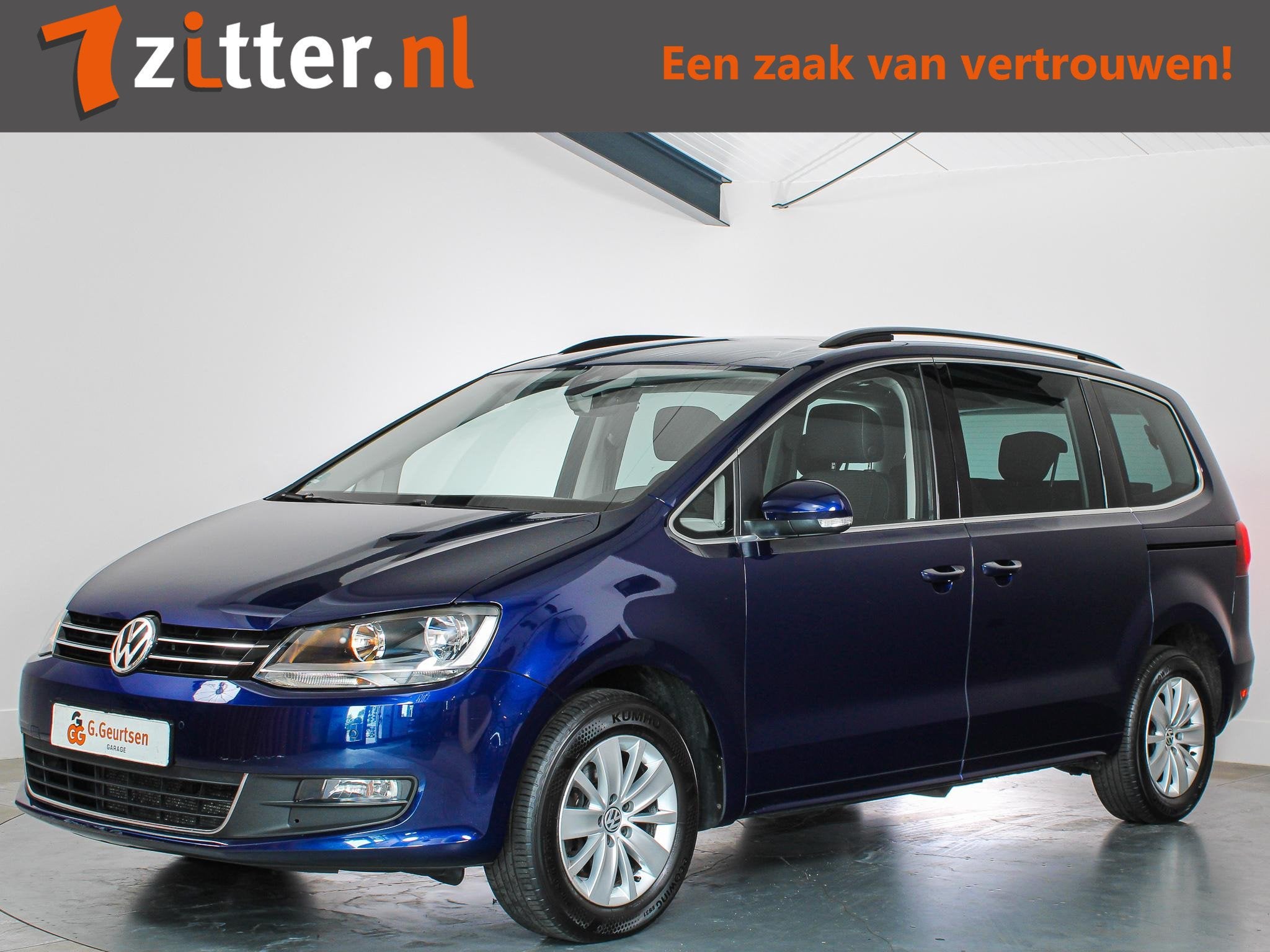 Volkswagen Sharan 1.4 TSI Exclusive Series 7-Persoons Naviga, Auto's, Stof, 4 cilinders, 150 pk, Blauw