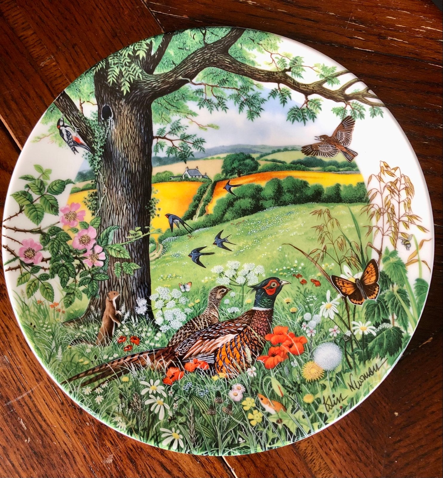 Wedgwood verzamelbord 'Meadows and Wheatfields' 1987, Ophalen